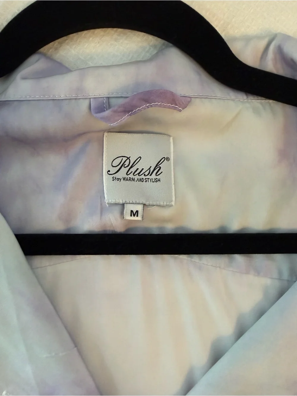 Plush silk Pastel Tie-Dye Pajama Set